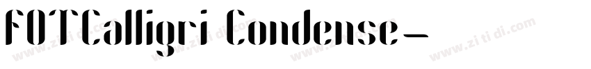 FOTCalligri Condense字体转换